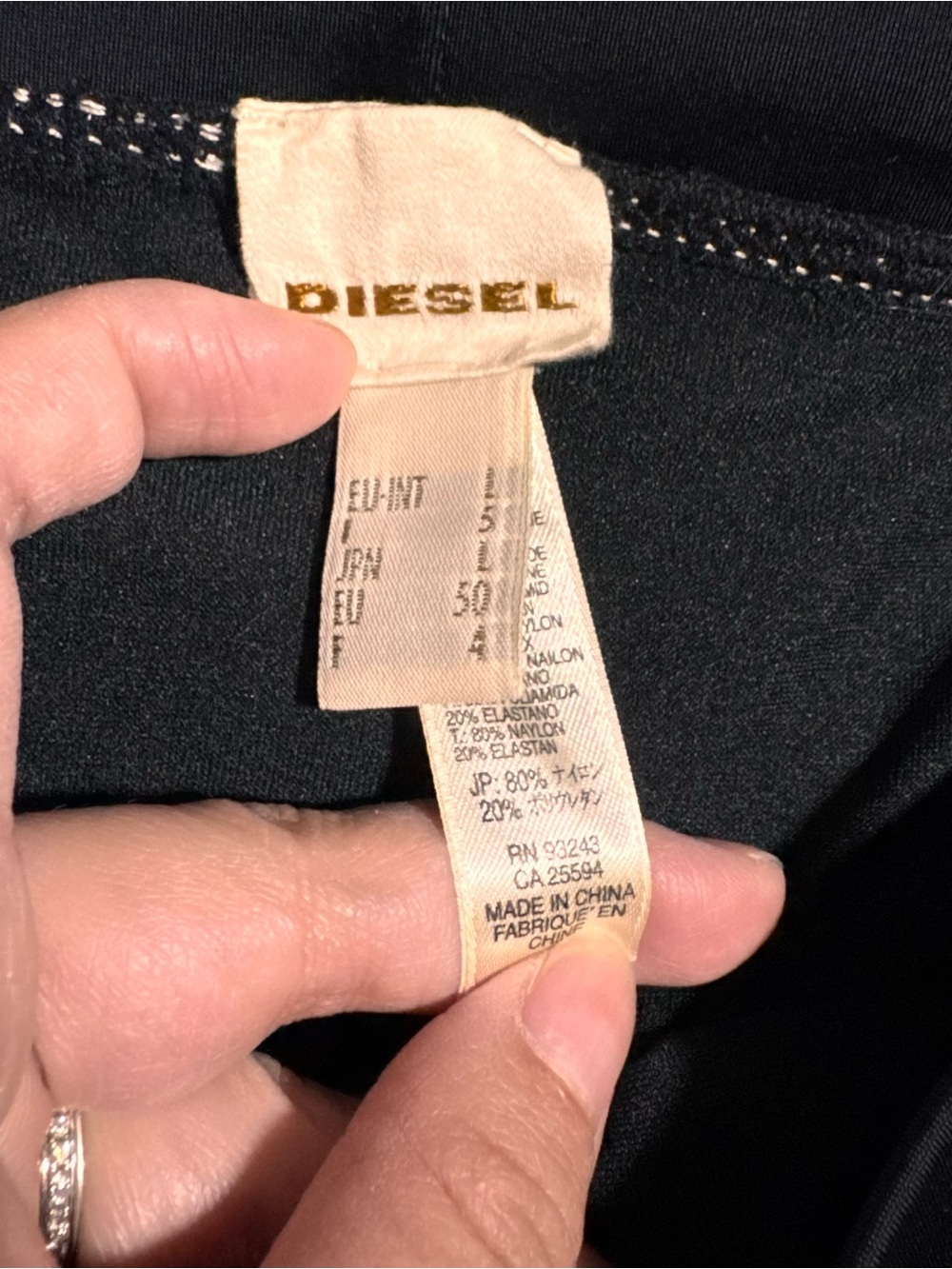 Diesel Black Swim Trunks - Picture 2 of 3